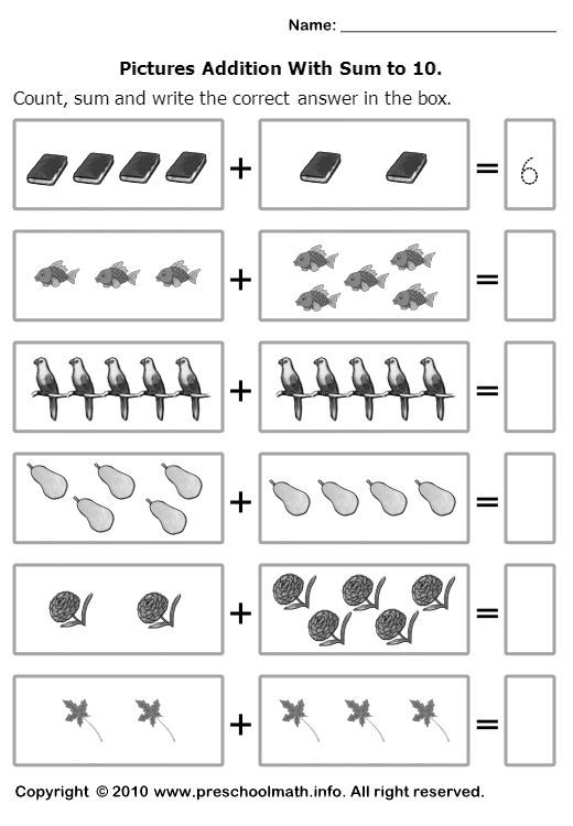 35 Maths Addition Worksheets Kindergarten Free