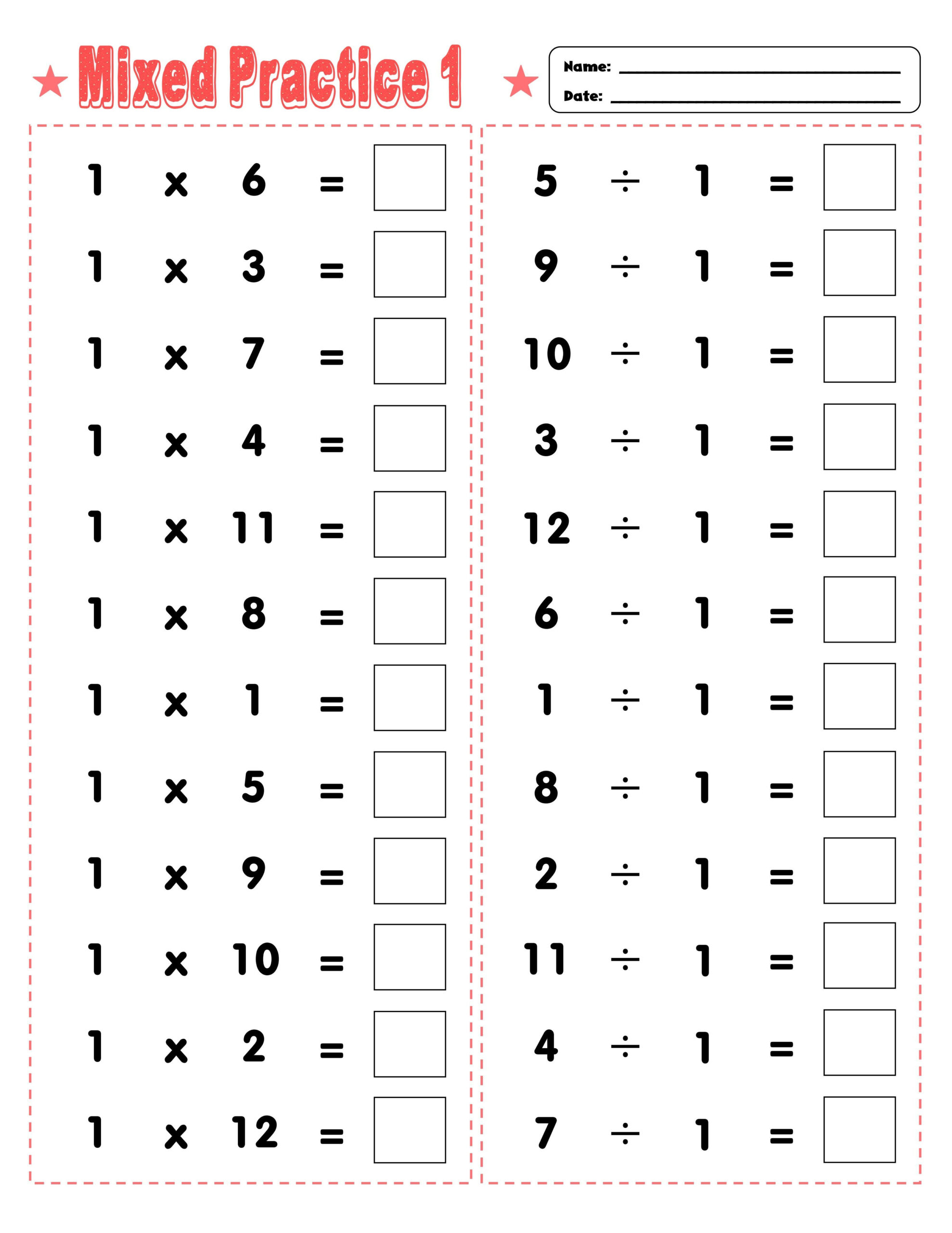 35 Multiplication And Division Worksheets Grade 2