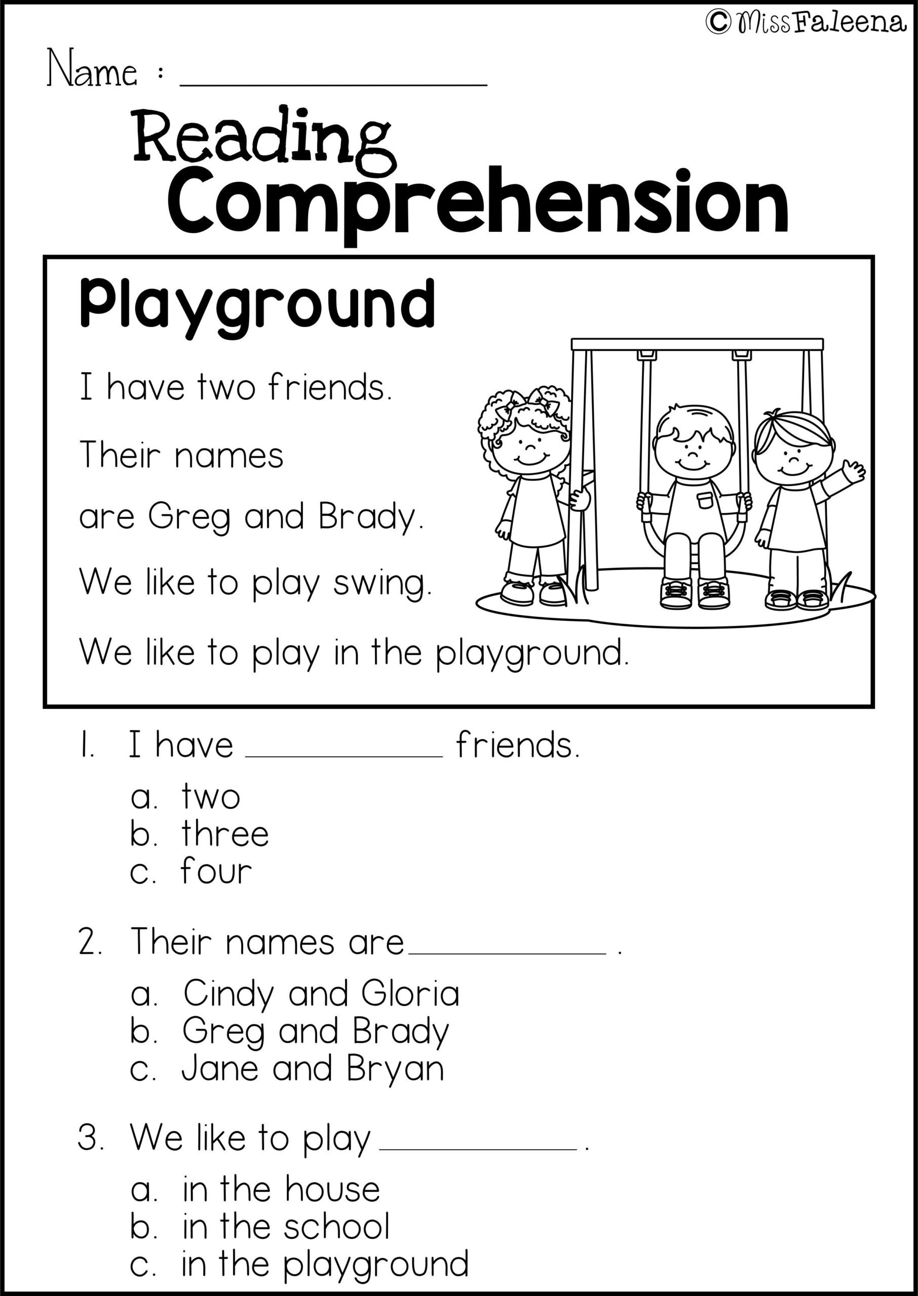 35 Reading Comprehension Worksheets Grade 1 Free Printable Kindergarten