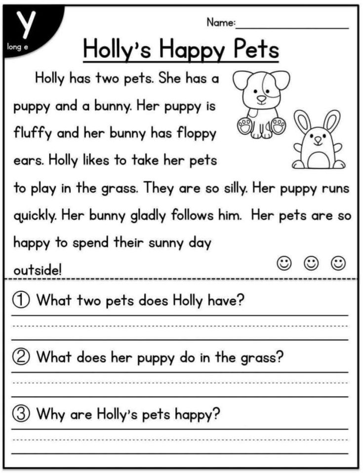 35 Reading Comprehension Worksheets Grade 1 Free Printable Kindergarten