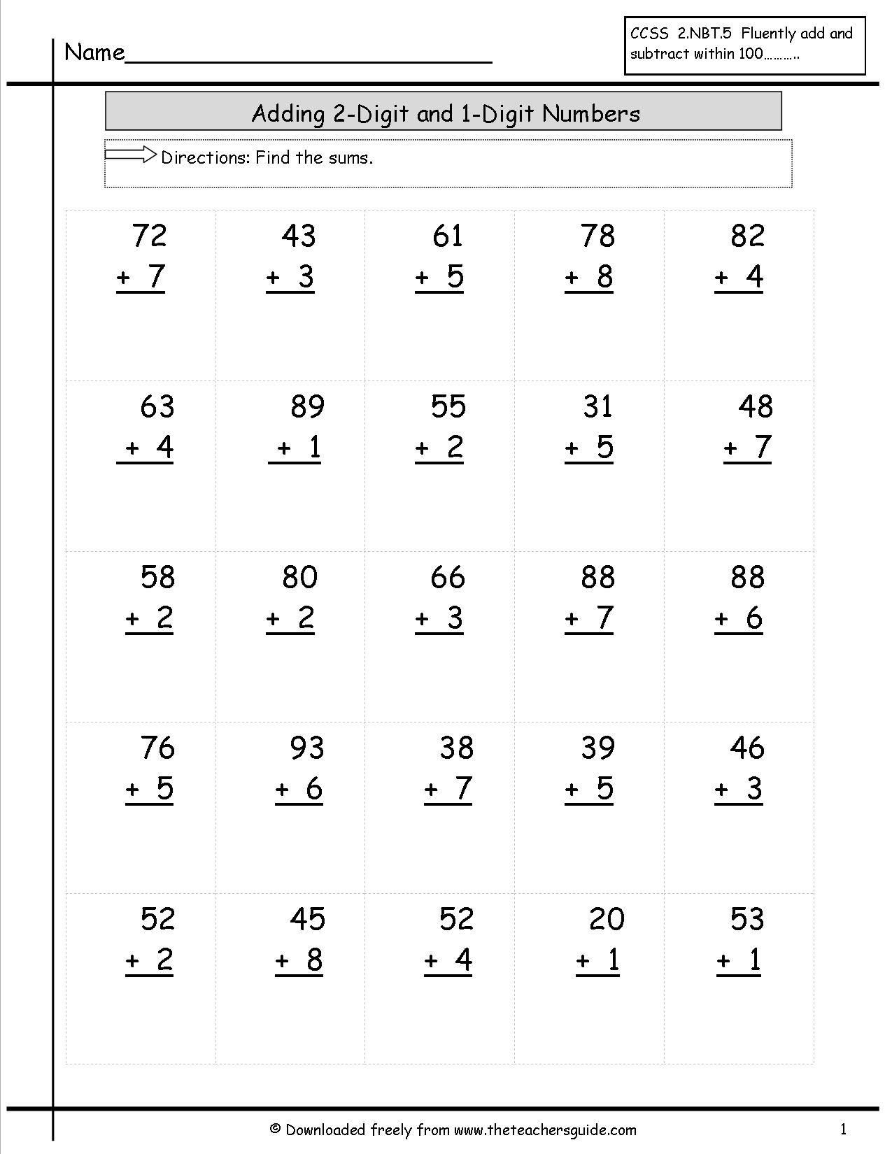 35 Worksheets Of Addition For Kids