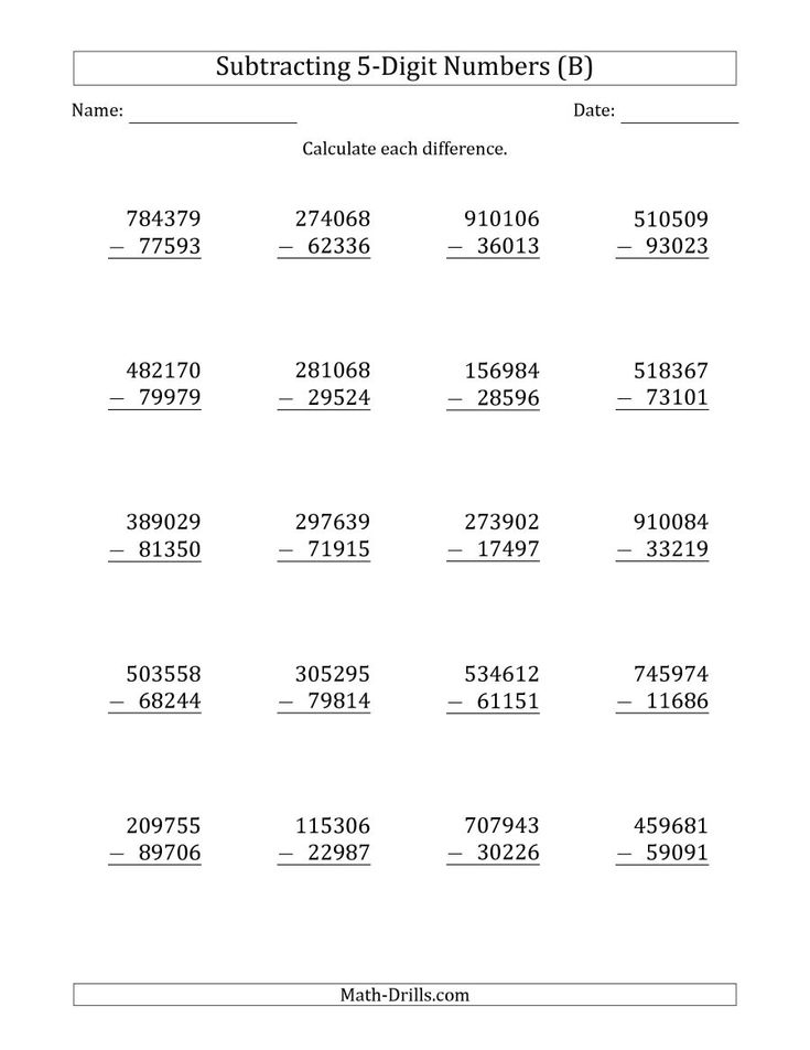 21 6 Digit Addition And Subtraction Worksheets