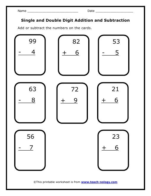 21 6 Digit Addition And Subtraction Worksheets