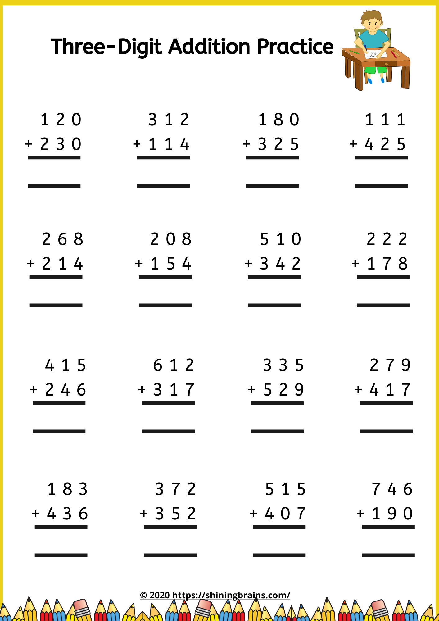 21 Addition Worksheets 3Rd Grade Regrouping