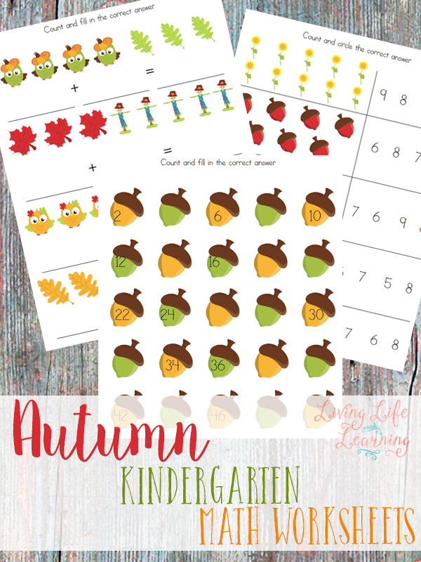 21 Autumn Math Worksheets For Kids