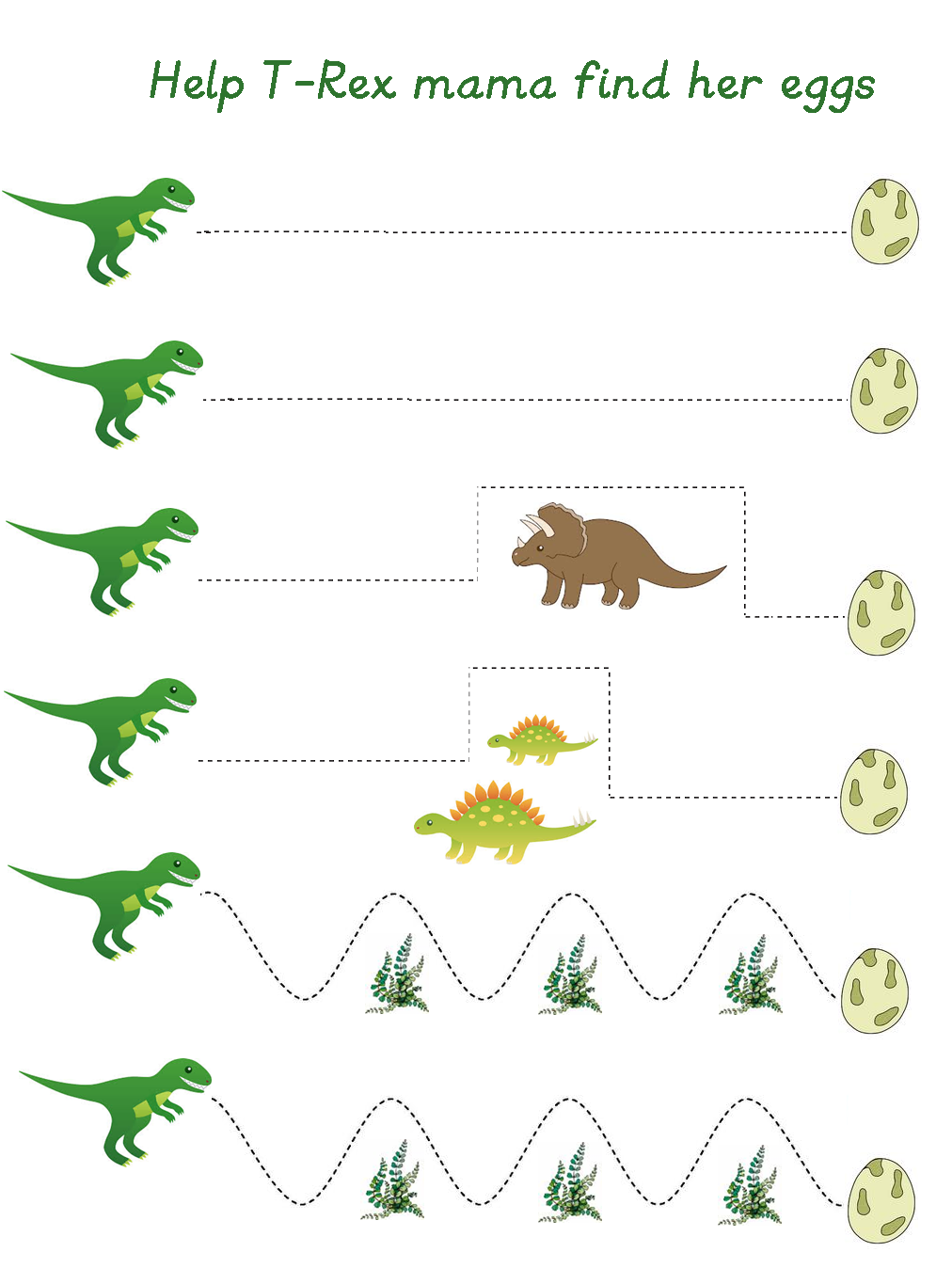 21 Cut And Paste Worksheets Dinosaur