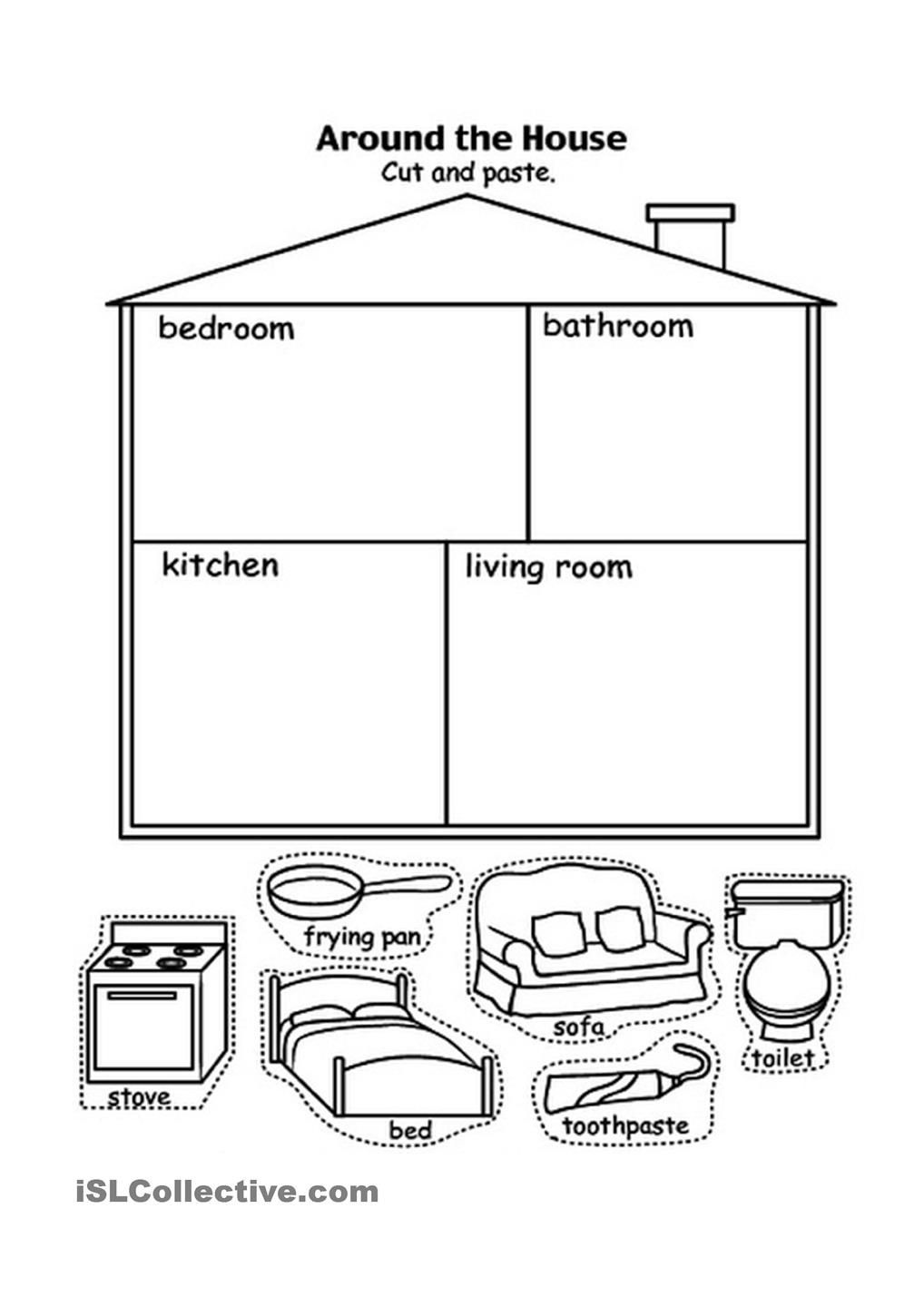 21 Cut And Paste Worksheets Kitchen