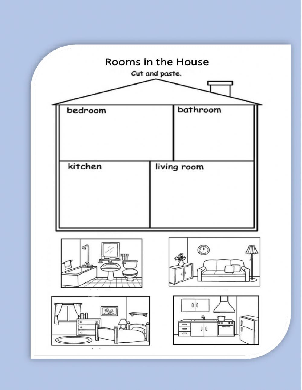 21 Cut And Paste Worksheets Kitchen