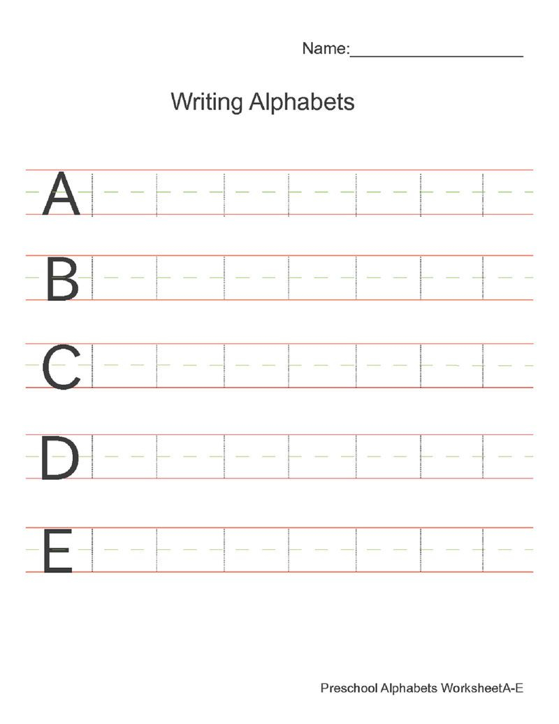 21 English Worksheets For Kindergarten Alphabets