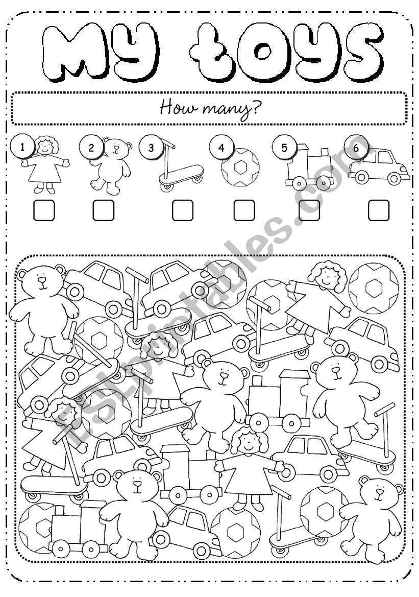 21 English Worksheets For Kindergarten Toys