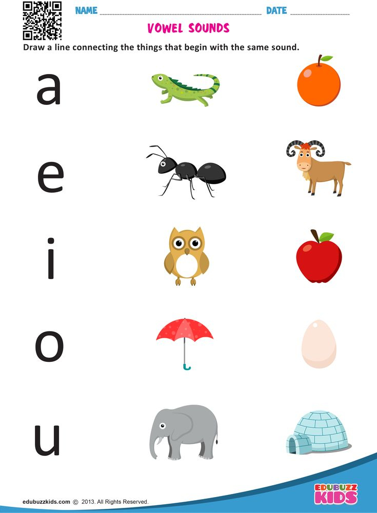 21 English Worksheets For Kindergarten Vowels