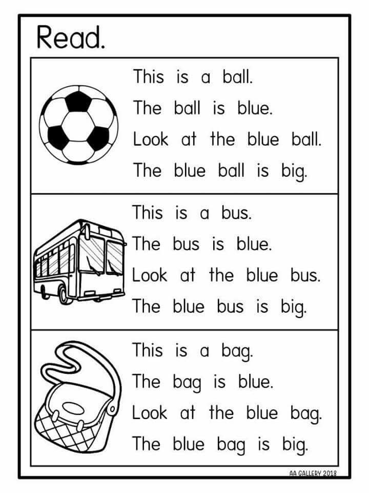 21 Kindergarten English Worksheets Comprehension