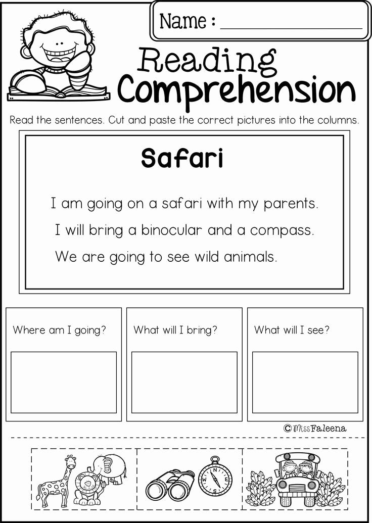 21 Kindergarten English Worksheets Comprehension