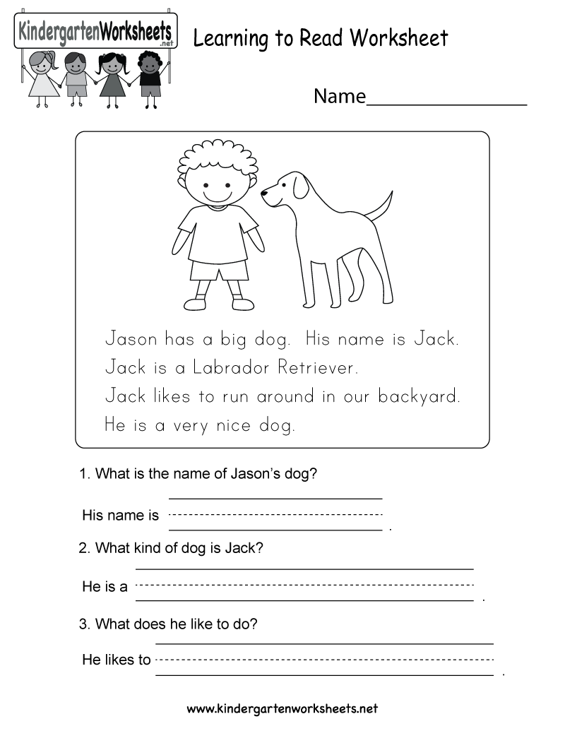 21 Kindergarten English Worksheets Comprehension