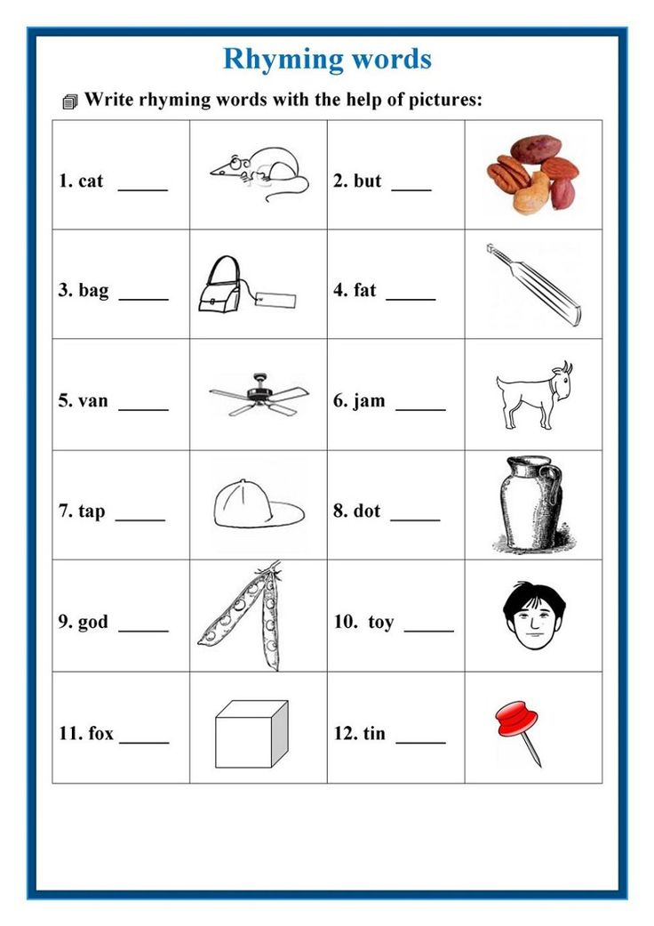 21 Kindergarten Rhyming Worksheets Free Printables