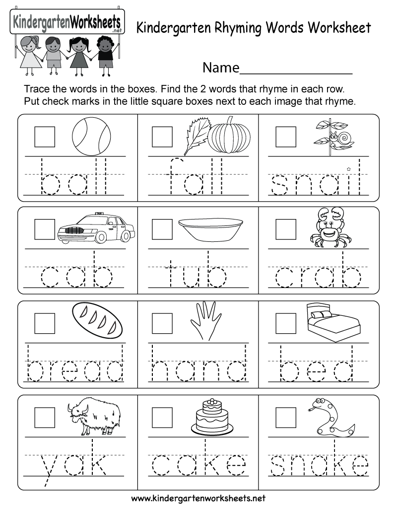 21 Kindergarten Rhyming Worksheets Free Printables