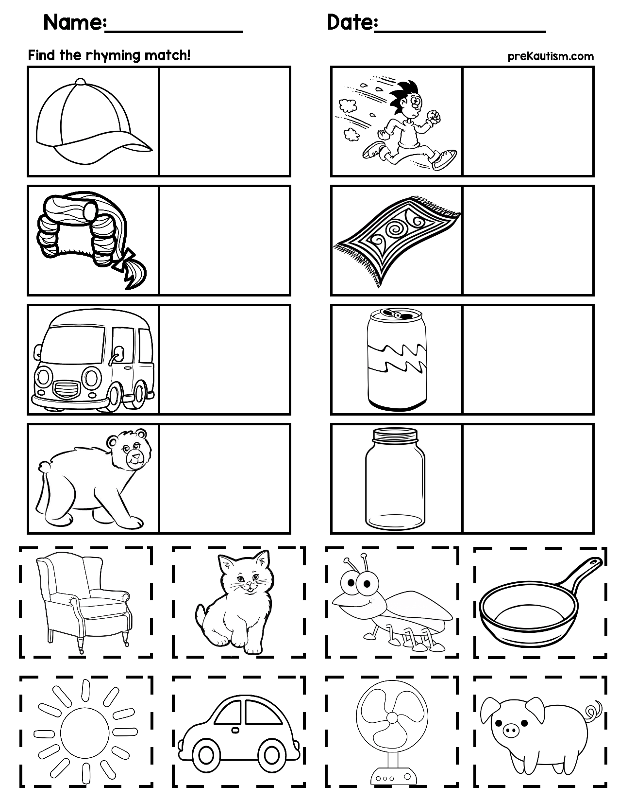 21 Kindergarten Rhyming Worksheets Free Printables