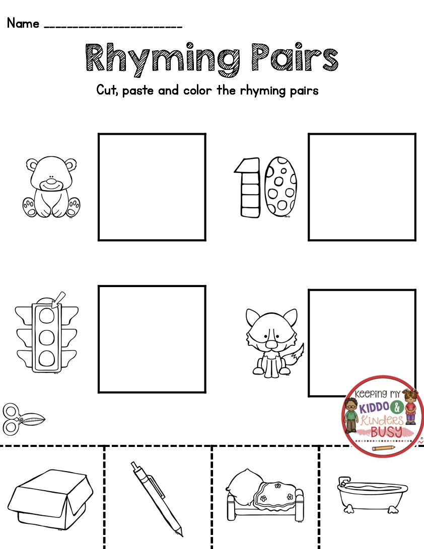 21 Kindergarten Rhyming Worksheets Free Printables