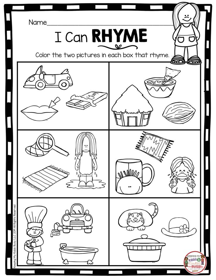 21 Kindergarten Rhyming Worksheets Free Printables