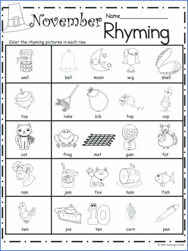 21 Kindergarten Rhyming Worksheets Free Printables