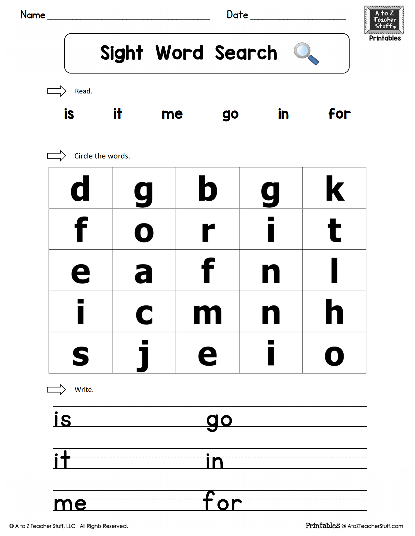 21 Kindergarten Worksheets Free Printables Sight Words Preschool