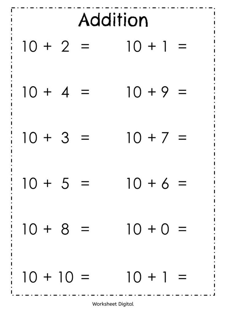 21 Maths Addition Worksheets Kindergarten Free