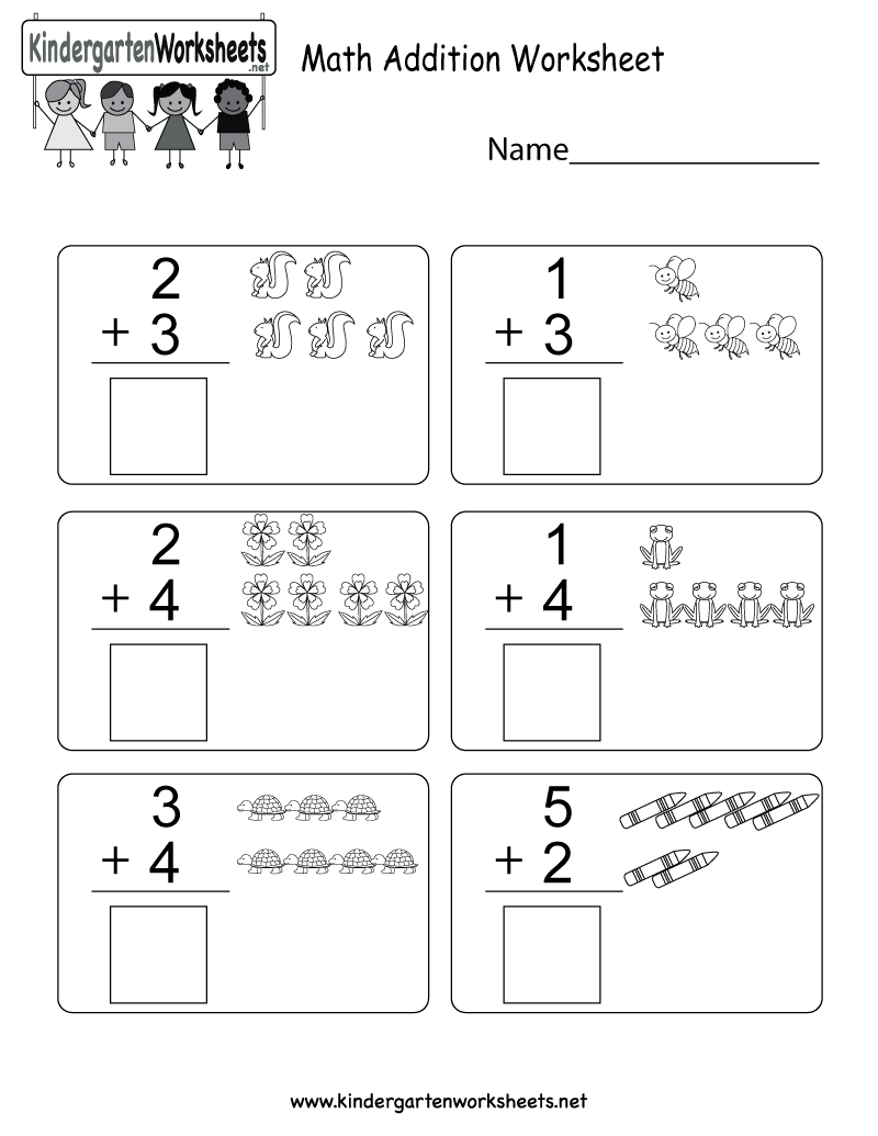 21 Maths Addition Worksheets Kindergarten Free