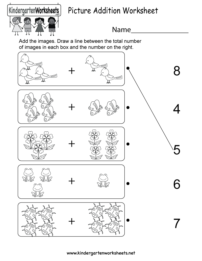 21 Maths Addition Worksheets Kindergarten Free