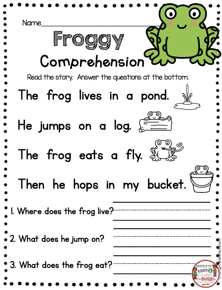 21 Reading Comprehension Worksheets Grade 1 Free Printable Kindergarten