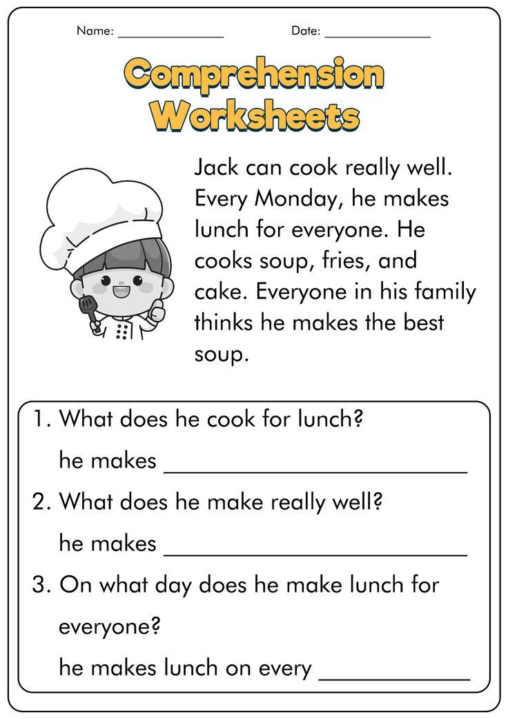 21 Reading Comprehension Worksheets Grade 1 Free Printable Kindergarten