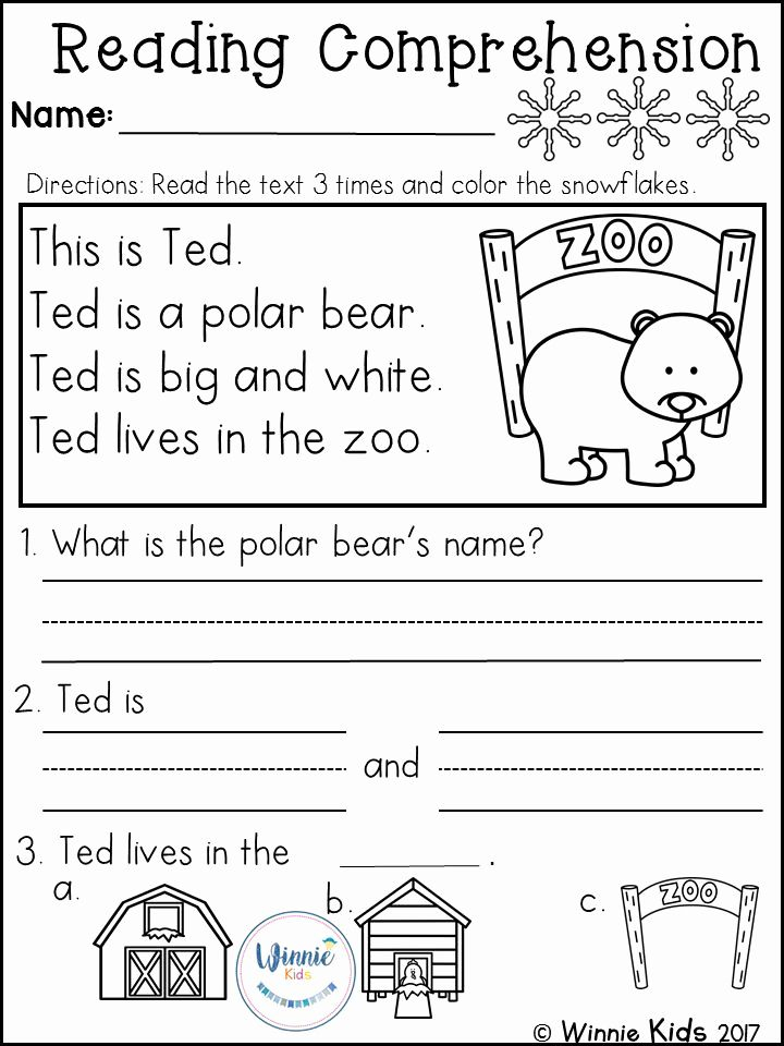 21 Reading Comprehension Worksheets Grade 1 Free Printable Kindergarten