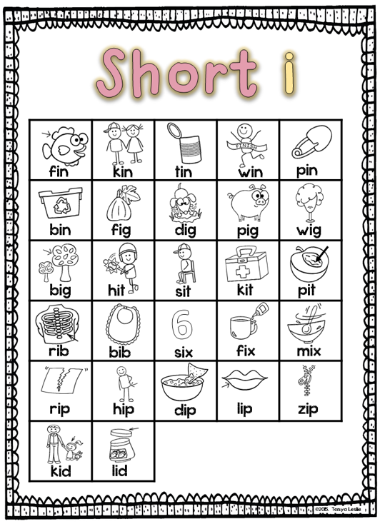 21 Short I Worksheets Kindergarten Free