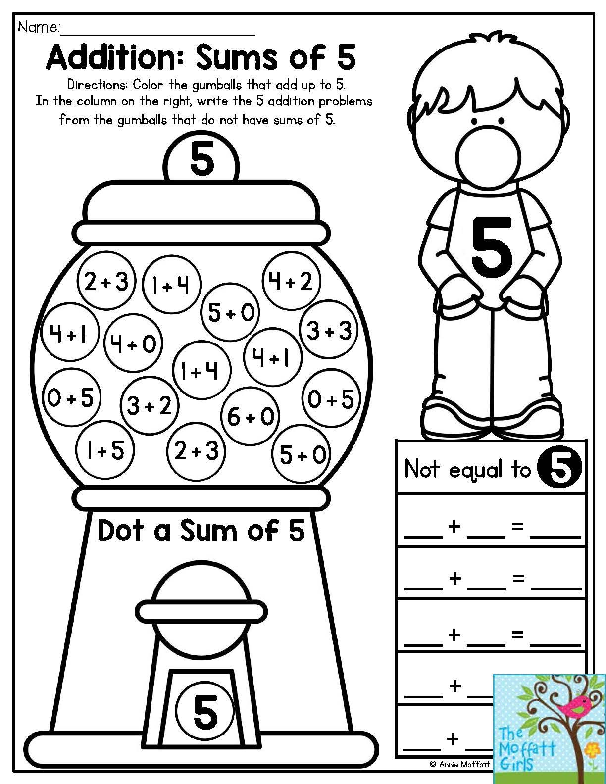 21 Worksheets Of Addition For Kids