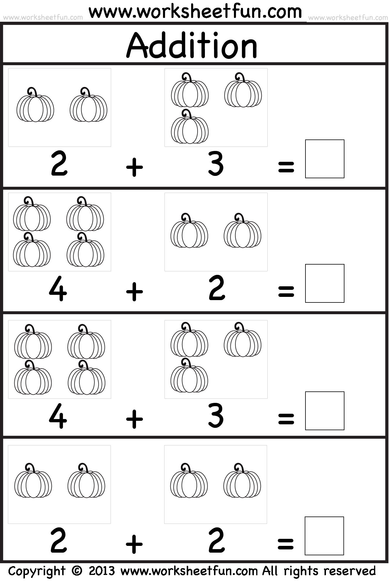 21 Worksheets Of Addition For Kids