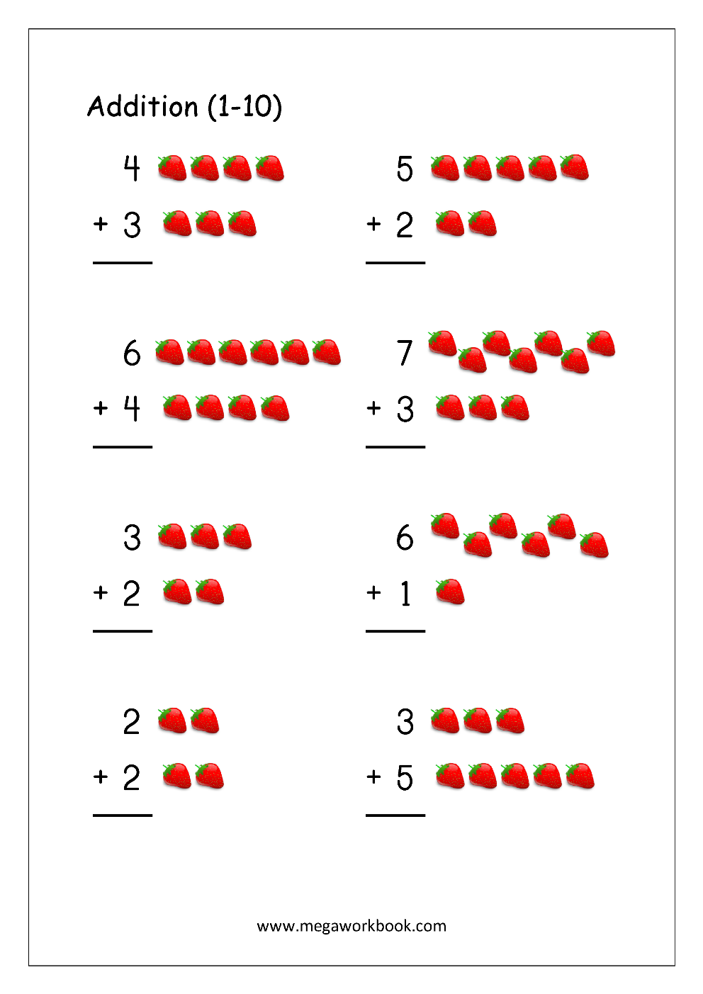 21 Worksheets Of Addition For Kids